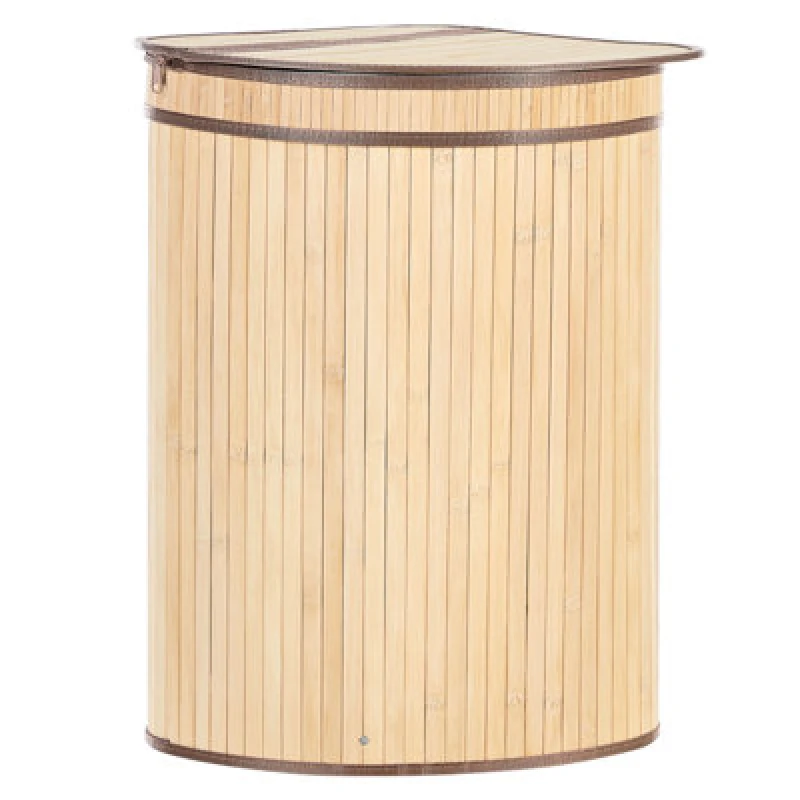Image of Beliani Basket Badulla Bamboo Wood Light Brown 57 L