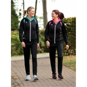 Image of Ladies Hoodie Black/Turquoise 8 (32")