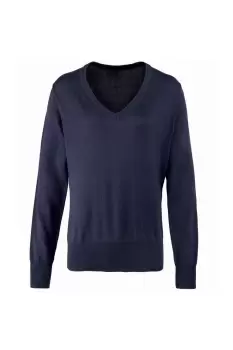 Image of V-Neck Knitted Sweater Top