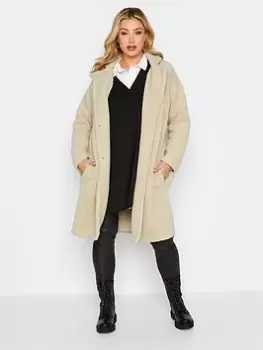 Image of Yours Faux Fur Jacket - Natural , Natural, Size 20, Women