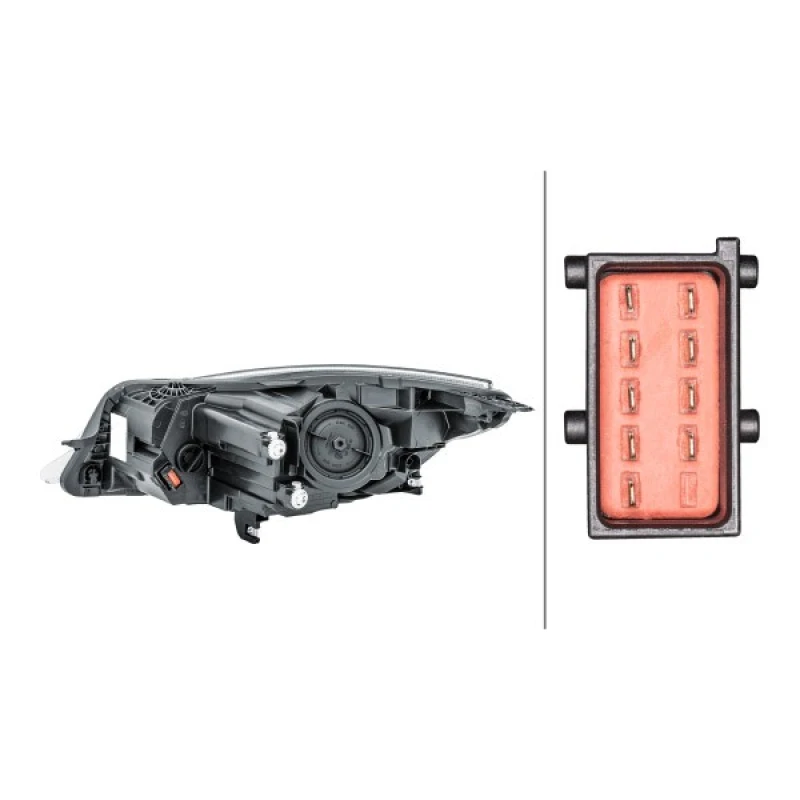 Image of HELLA 1LL 011 165-781 Headlights PY21W, Right, with bulbs, Halogen Headlight (259)