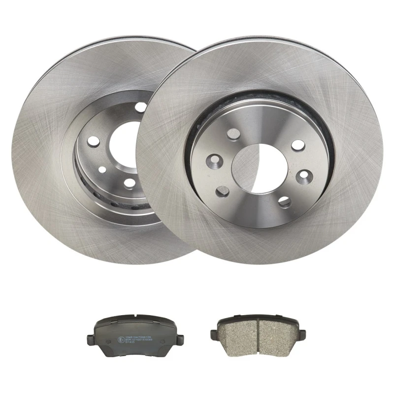 Image of RIDEX 3405B2115 Brake disc and pads set Front Axle, Brake Disc Type: internally vented, excl. wear warning contact Brake Set,disc brakes (3405)