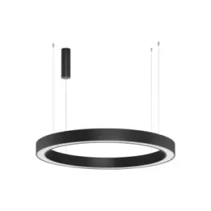 Image of Netlighting Merano Hartford Integrated LED Pendant Ceiling Light Sandy Black Alu