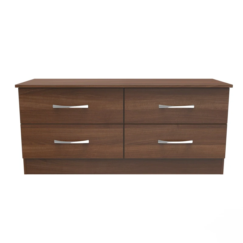 Image of Hampshire 4 Drawer Bed Box In Noche Walnut (Ready Assembled)