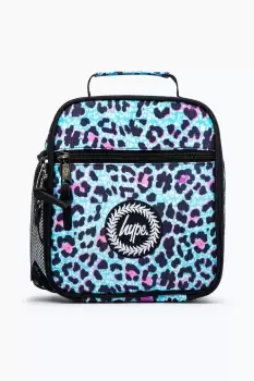 image of HYPE UNISEX Blue ICE LEOPARD CREST LUNCHBOX