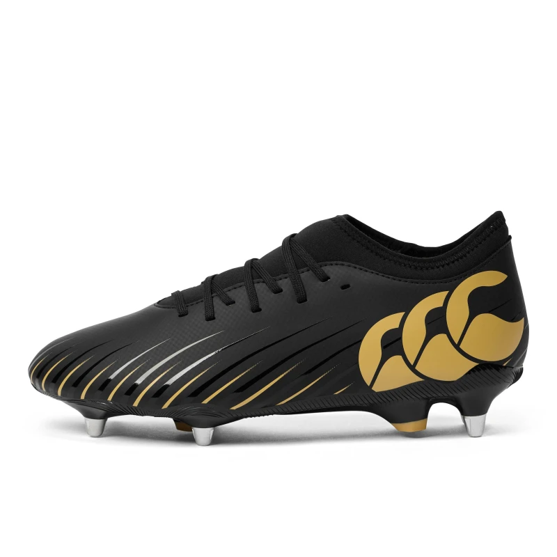 Image of Canterbury Speed Falcon Team Adults Soft Ground Rugby Boots Black/Gold male 7 (41.5)