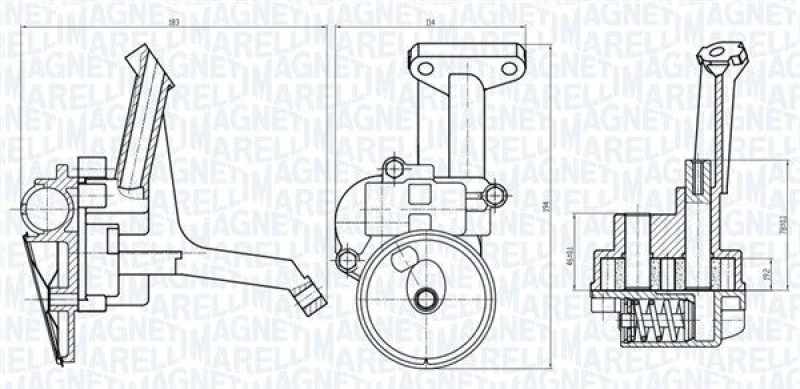 Image of MAGNETI MARELLI Oil Pump MAGNETI MARELLI 351516000105