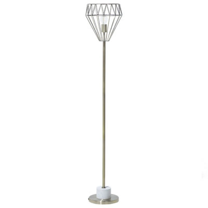 Image of Beliani Floor Lamp Mooni Metal Brass