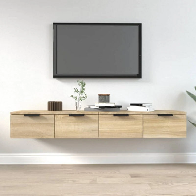 Image of Vidaxl Wall Cabinets 2 Pcs Sonoma Oak 68X30X20 Cm Engineered Wood, Brown 3115894