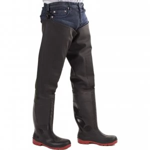 Amblers Safety Rhone Thigh Safety Wader Black / Red Size 10.5