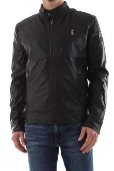 Image of GUESS Men Black Ecopelle - Faux Leather