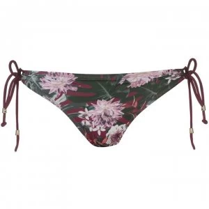 image of Dorina Dorina El Nido Tie Side Bikini Briefs Womens - DRKREDFLORAL132