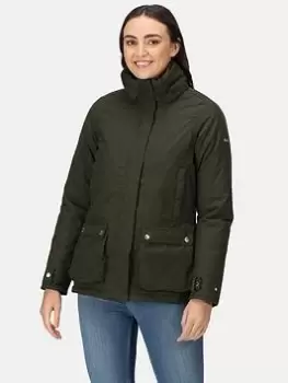 Image of Regatta Leighton Jacket - Khaki, Size 18, Women