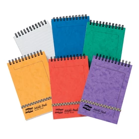 Image of Original Europa Wirebound Elasticated Ruled Notepad 202 x 127mm