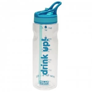 image of Polar Gear 750ml Daily Water Tracker Bottle - Clear/Blue