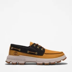 image of Timberland Tbl Originals Ultra Moc-toe Boat Shoe For Men In Yellow Light Brown, Size 10