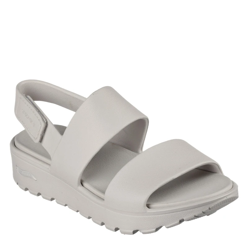 Image of Skechers Arch Fit Footsteps Flat Sandals Womens Natural female 4 (37)
