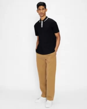 image of Ted Baker Stripe Collar Polo Shirt