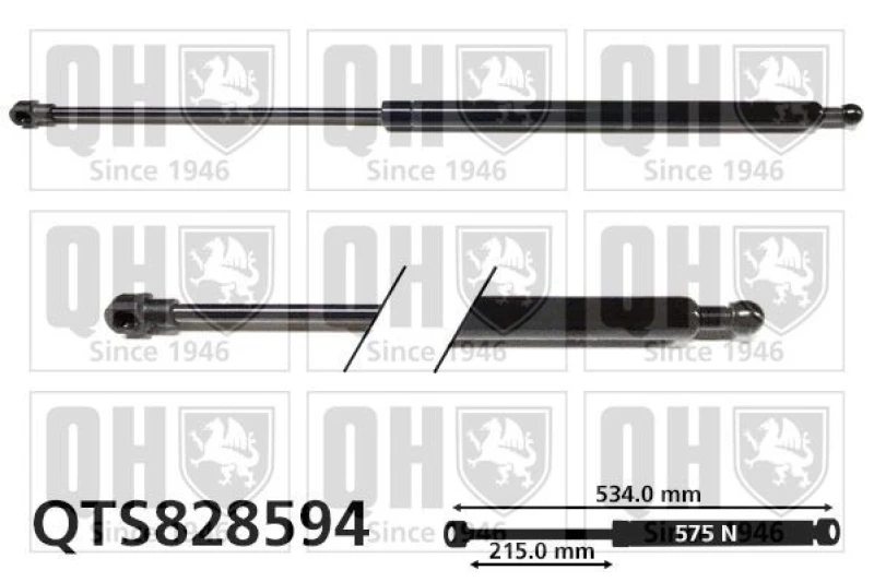 Image of QUINTON HAZELL Tailgate strut QUINTON HAZELL QTS828594