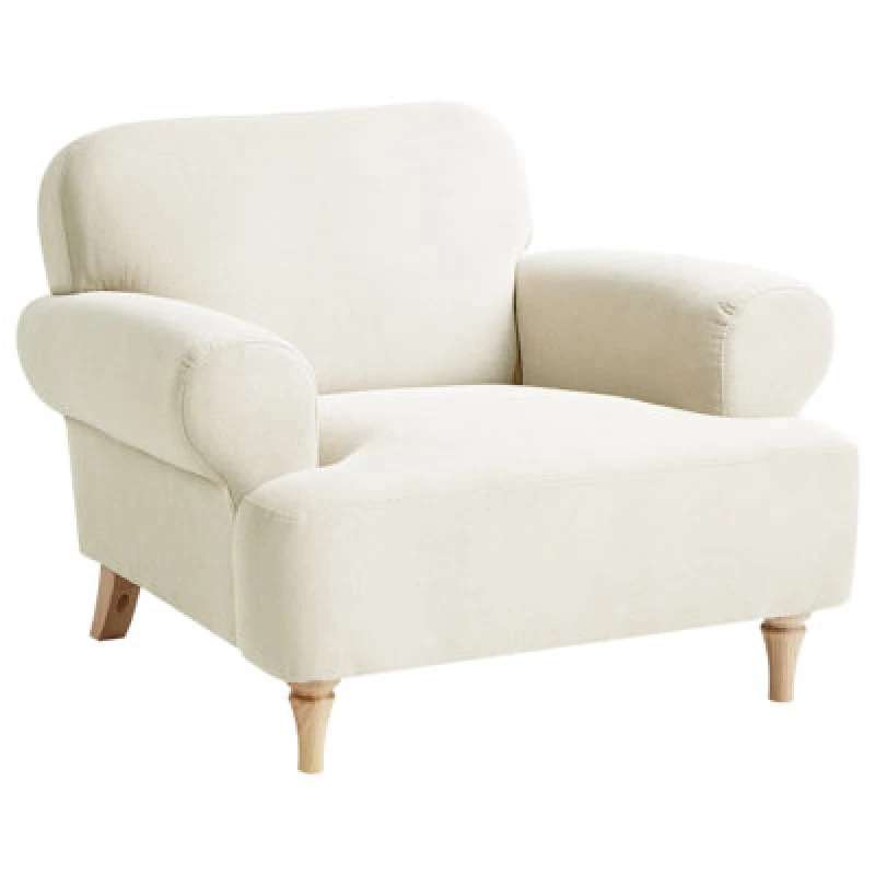 Image of Beliani Fabric Armchair Beige Kiberg