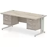 image of dynamic Ergonomic Desk Impulse MIRDW18FP2FP3GRY Grey Oak 1800 mm x 800 mm x 730 mm