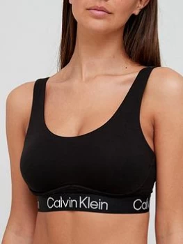 Image of Calvin Klein Structured Unlined Bralette - Black, Size L, Women