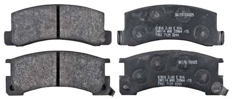 Image of A.B.S. 36176 Brake pad set with acoustic wear warning Brake Pad Set,disc brake (402)