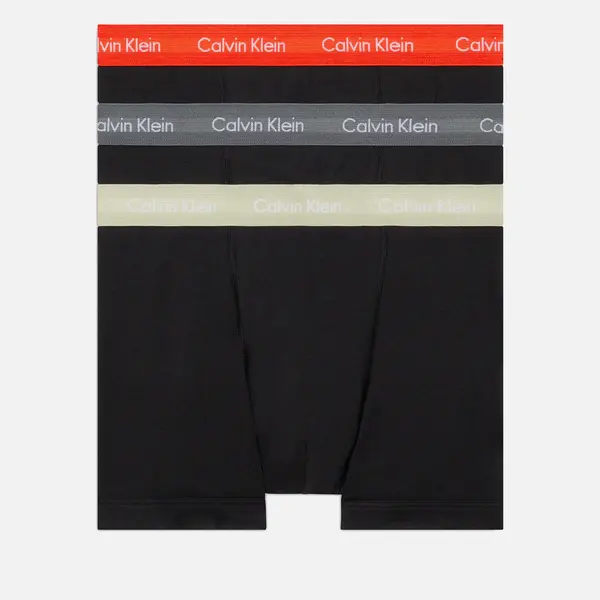 Image of Calvin Klein Stretch 3 Pack Cotton-Blend Trunks - L Black Underwear and Nightwear male 0000U2662GMWR L