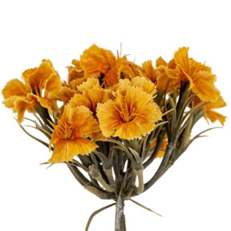 Image of Hill Interiors Dianthus Artificial Flower Spray Yellow (One Size)
