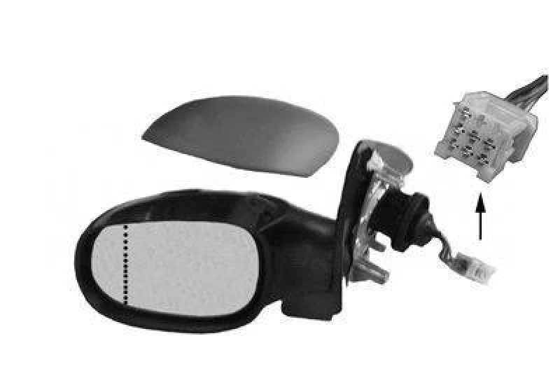 Image of VAN WEZEL 4028807 Wing mirror * HAGUS * Left, Heatable, primed Outside Mirror (50)