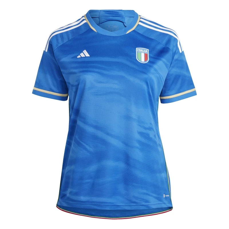 Image of adidas Italy Home Shirt 2023 Womens Plus Size Blue female 18 (XXL)