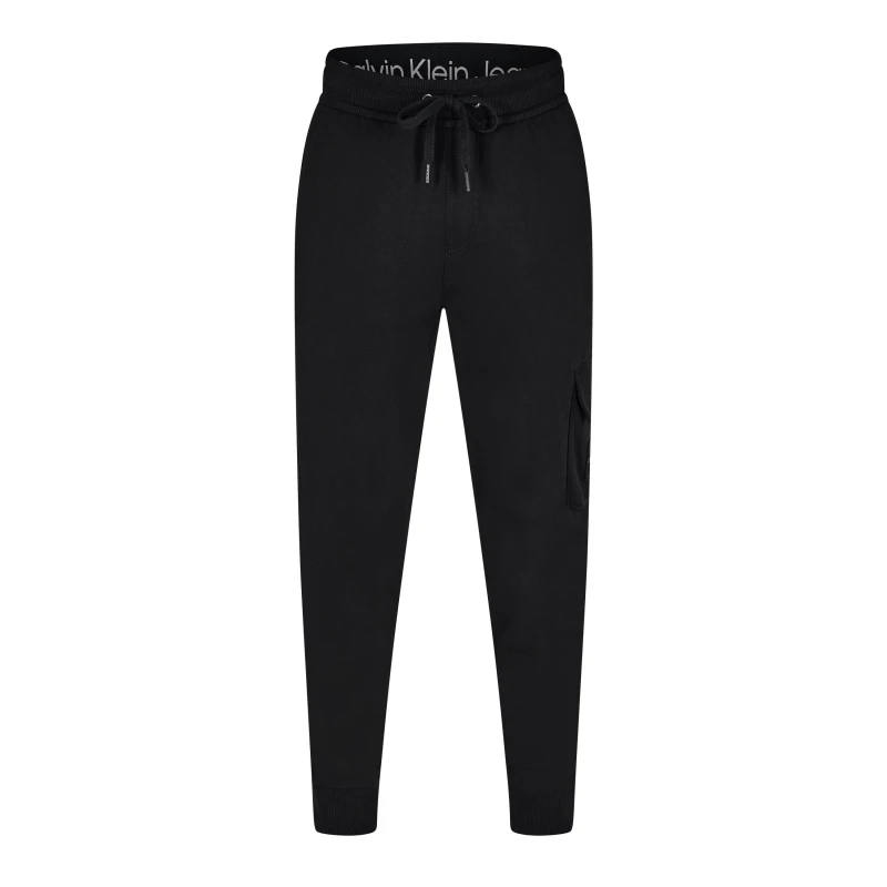 Image of Calvin Klein Jeans Logo-Patch Track Pants Black male 2XL