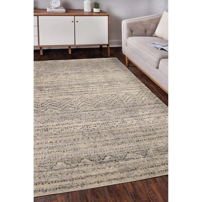Image of Homemaker Freya Linezag Grey 160X230Cm Rug, Grey FREYALING160230
