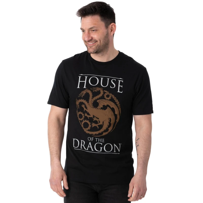 Image of (XL) Game Of Thrones House Of The Dragon T-Shirt Mens Adults Logo Black Top