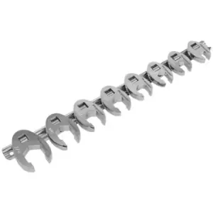 image of Sealey AK599 Crow's Foot Spanner Set 8pc 3/8"Sq Drive Imperial