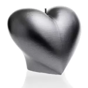 Image of Heart Smooth Candle &ndash; Steel