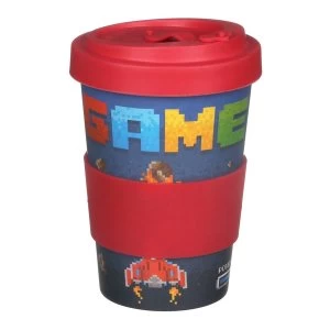 Image of Game Over Reusable Screw Top Bamboo Composite Travel Mug