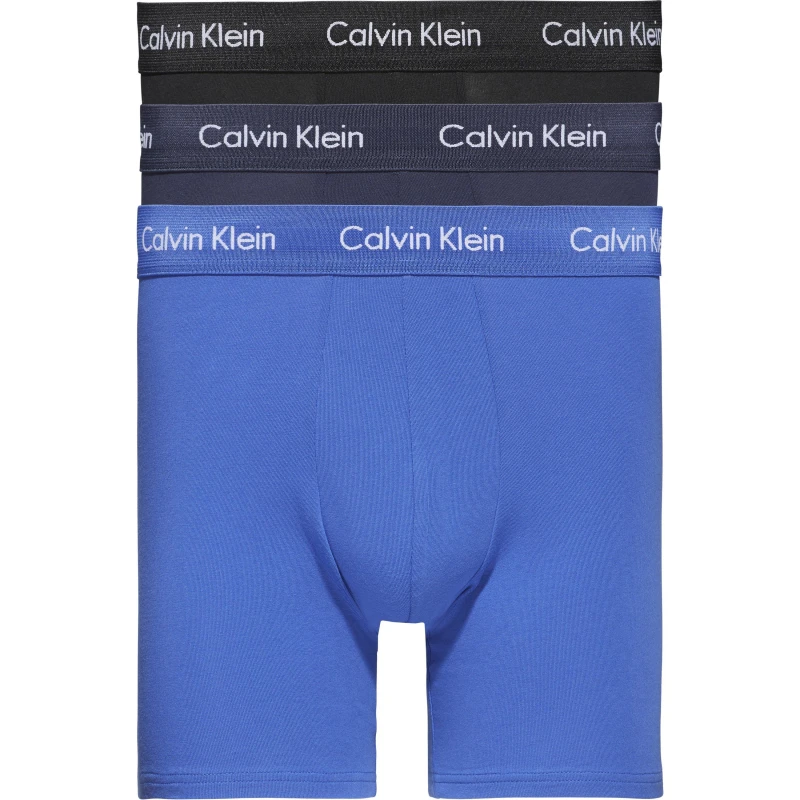 Image of Calvin Klein 3 Pack Boxer Briefs - Blue Blue XL
