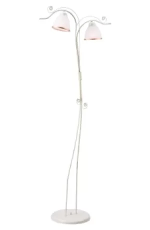 Image of Retro Multi Arm Floor Lamp White, 2x E27