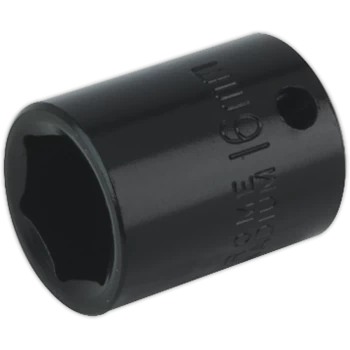 image of Sealey 3/8" Drive Hexagon Impact Socket Metric 3/8" 16mm