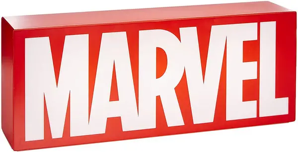 image of Marvel Marvel Logo Lamp red white