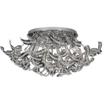 Image of Linea Verdace Volupta Glass & Crystal Ceiling Light Chrome