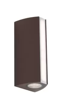 image of Ray Outdoor LED Aluminum Up Down Wall Lamp, Bronze, IP54, 4000K