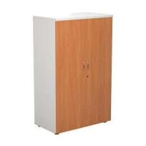 image of 1600 Wooden Cupboard (450MM Deep) White Carcass Beech Doors