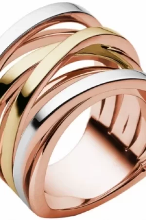 Image of Ladies Michael Kors PVD Gold plated Ring Size L.5 MKJ2598998L5
