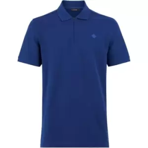 Image of J LINDEBERG Arlo Zipped Polo Top - Blue