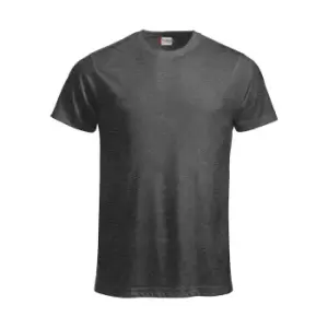Image of Clique Mens New Classic Melange T-Shirt (3XL) (Anthracite)
