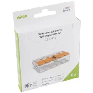 Image of WAGO 221-415/996-008 Connector clip flexible: - fixed: - Number of pins (num): 5 8 pc(s)
