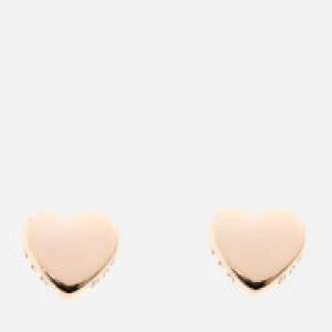 Image of Ted Baker Womens Harly Tiny Heart Stud Earrings - Gold