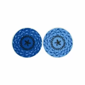 image of Bohemian Assorted Coasters Blue and Gold (One Random Supplied)